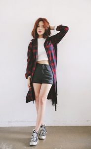 korean fashion [stylenanda] tartan shirt dress. korea fashionasian ... VYGMUCM